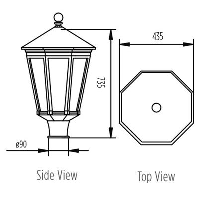 Parliament Lantern Post Top