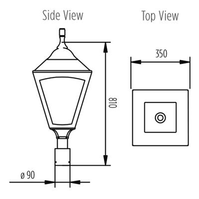 Hess Lantern Post Top